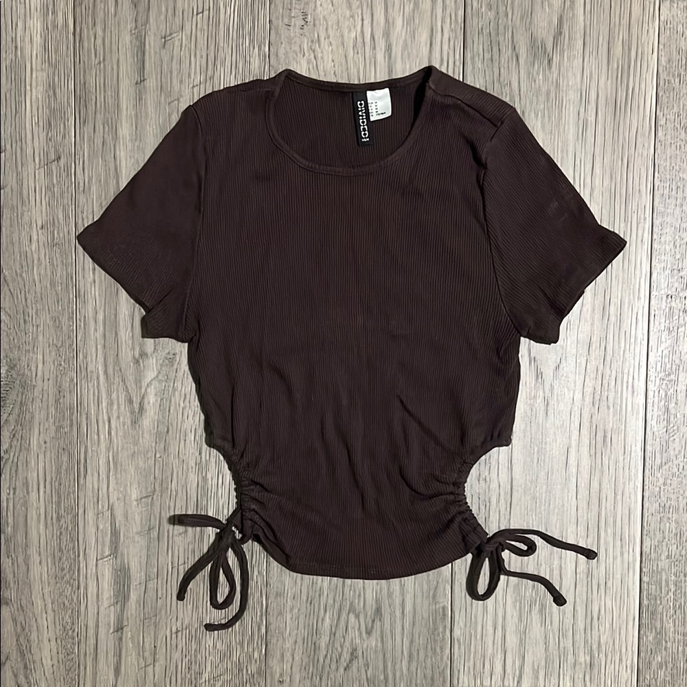 Brown Ruched Top